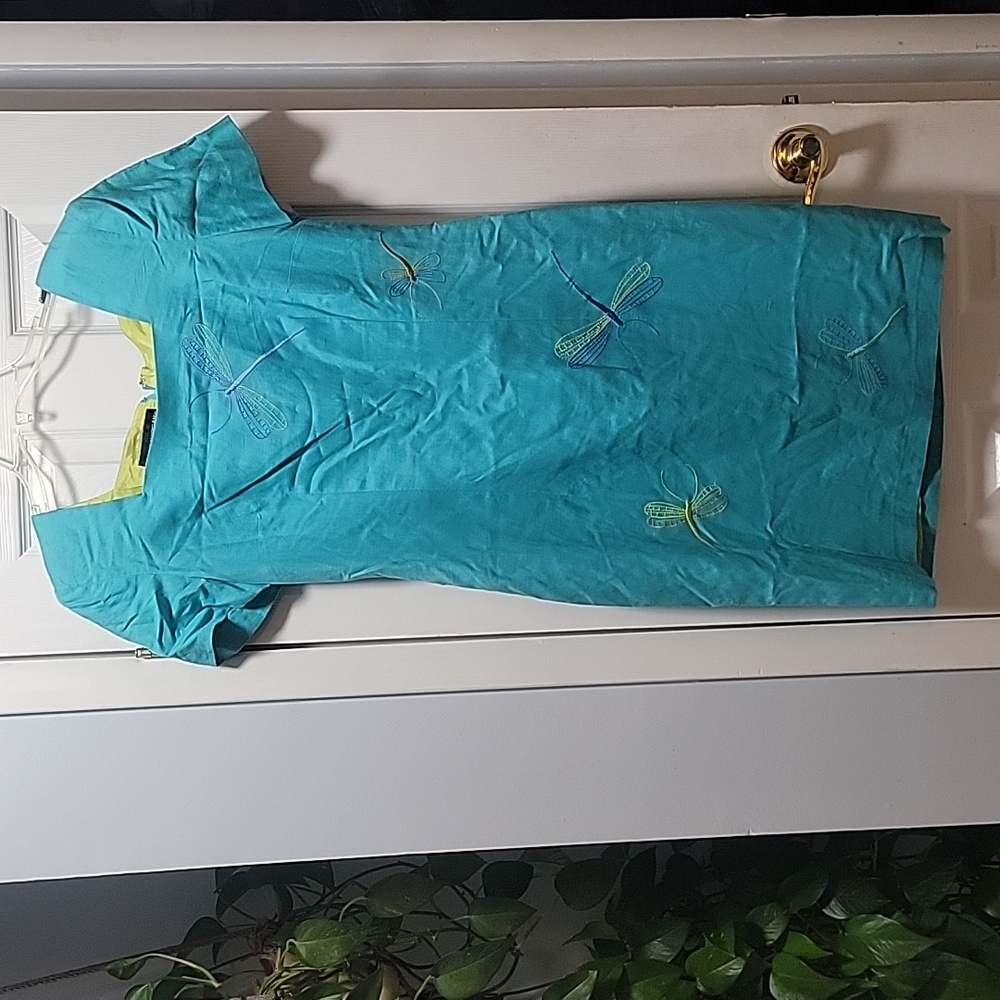 Donna Morgan Teal DragonFly Dress 10